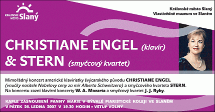 Klavíristka Christiane Engel  - pozvánka